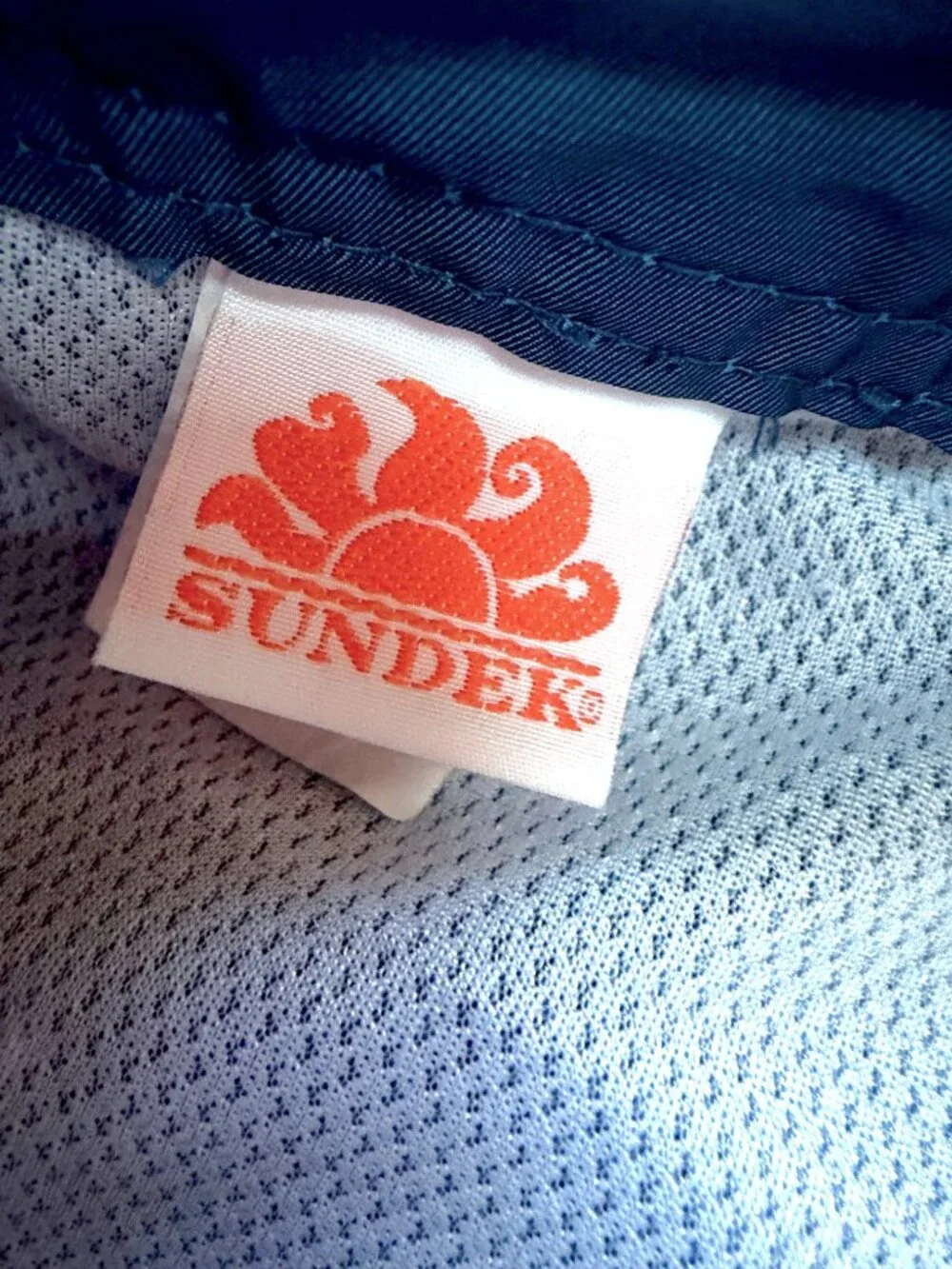 Sundek Men’s Board Shorts Navy Blue Retro Surf Lined Swim Trunks Size 34